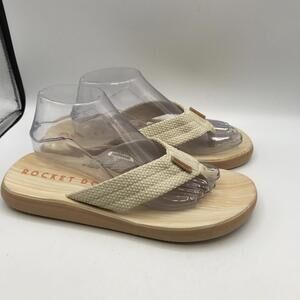 Rocketdog faux wood high wedge Women sandals Size 10